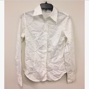 NY&Co Button Down Blouse with Ruffle Detail